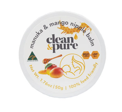 CLEAN & PURE  MANUKA & MANGO NIPPLE BALM