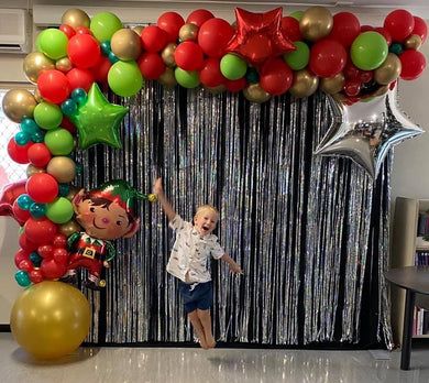 Christmas Theme Balloon Garland an wall hire