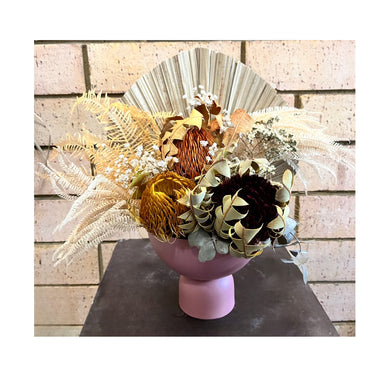 Dried floral arrangement