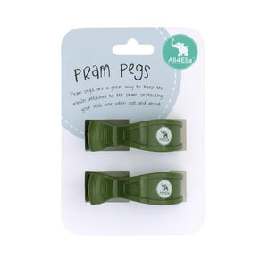 2 Pram Pegs - Green - All4ella