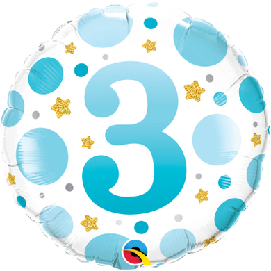 Number 3 Foil - Blue