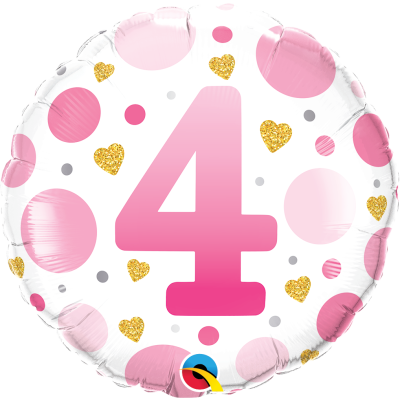 Number 4 Foil - Pink