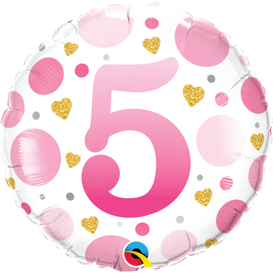 Number 5 Foil - Pink