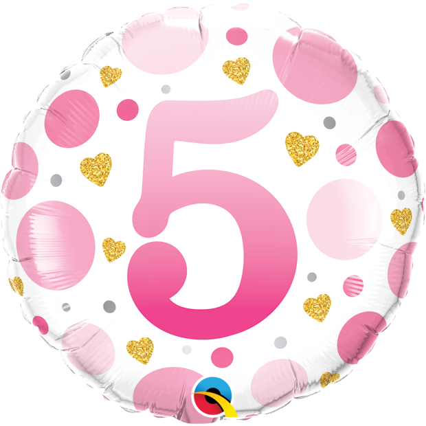 Number 5 Foil - Pink