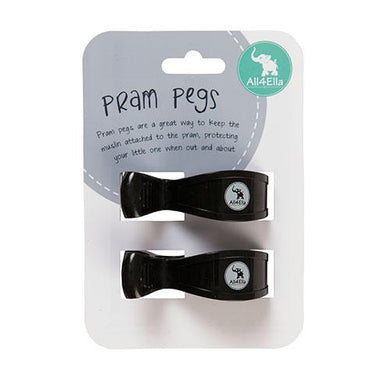 2 Pram Pegs - Black - All4ella