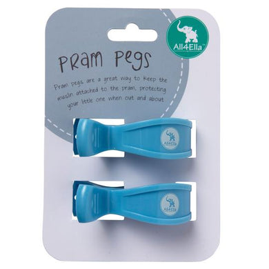 2 Pram Pegs - Pastel Blue - All4ella