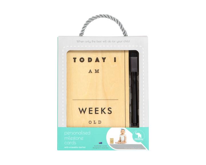 Personalised Milestone Cards - Timber -All4ella