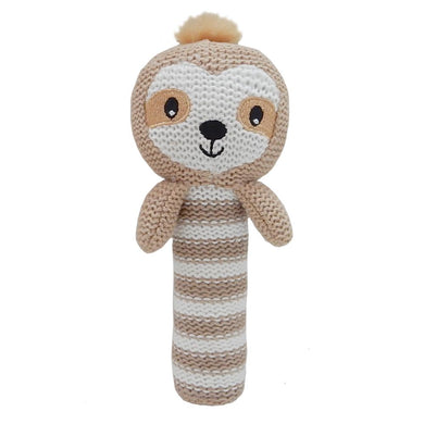 Huggable Knit Rattle - Sloth