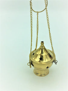 Charcoal Burner Hanging Censer BRASS SMALL 8cm