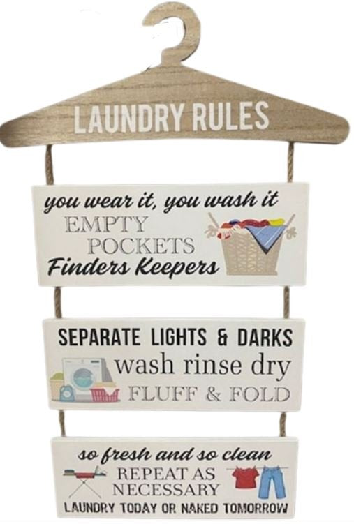 Laundry Rules - Plaque