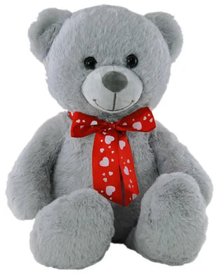 Jeremy Bear Ribbon- Grey 37CM