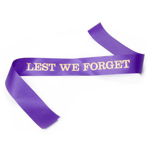 Printed "Lest We Forget" Ribbon