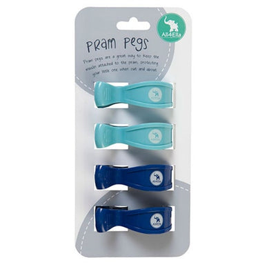 4 Pack Pram Pegs - Navy/Blue - All4ella