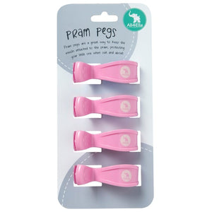 4 Pack Pram Pegs - Pastel Pink - All4ella