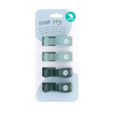 4 Pack Pram Pegs - Steel Blue/Grey - All4ella